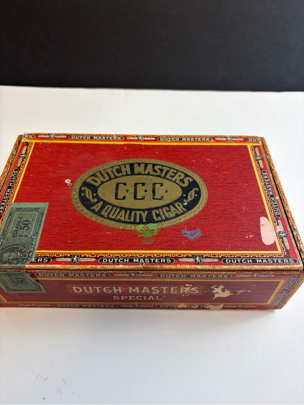 Masters Red and Gold Dutch Masters Cigar Box